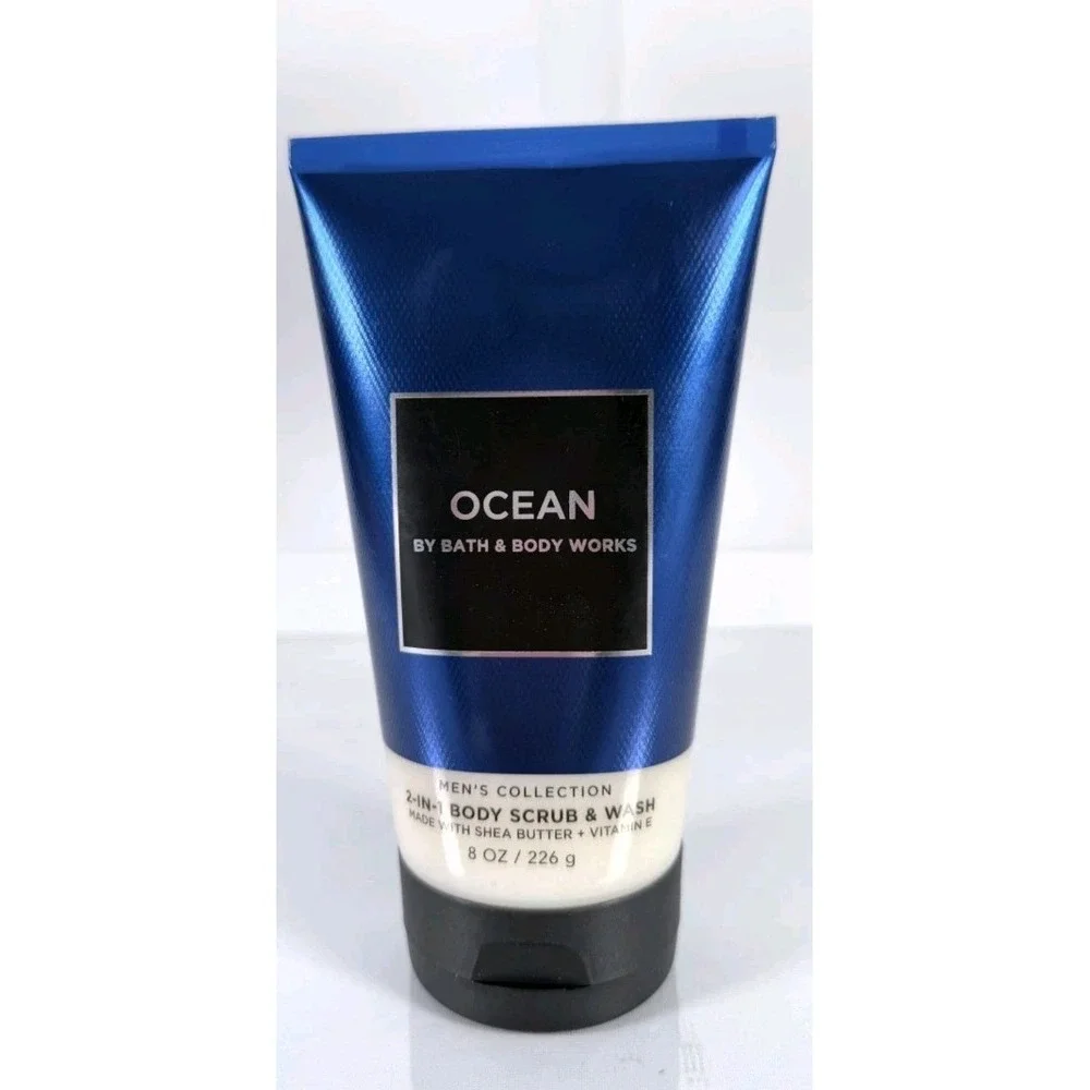 1‎ New Bath & Body Works OCEAN MEN'S COLLECTION 2 in 1 Body Scrub & Wash 8oz